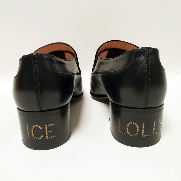 GUCCI SHOES EBAL BLACK LEATHER HORSEBIT CHAIN LOAFERS ICE LOLLY sz 39 9 US - Picture 7 of 16
